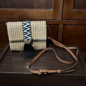 Stella & Dot Raffia Sidekick Crossbody